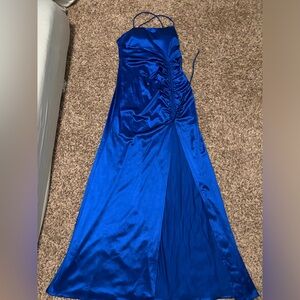 Silk Royal Blue Party Dress